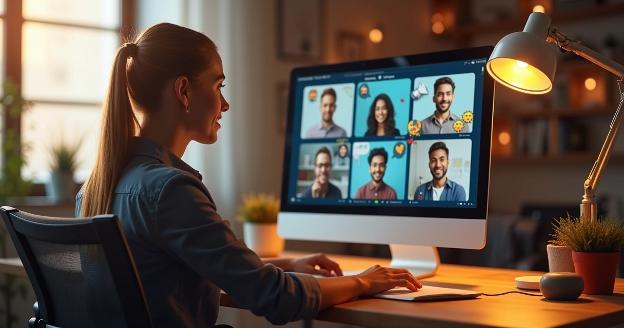 Agente de marketing digital interagindo com clientes fiéis 