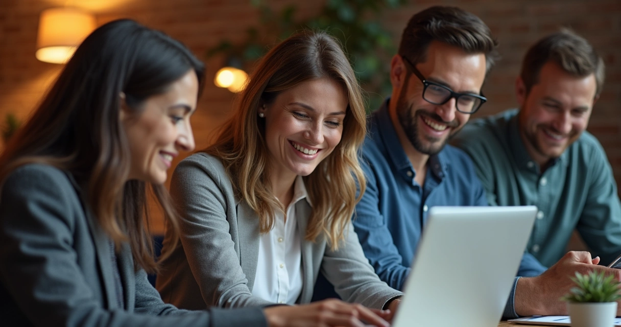 Clientes engajados lendo conteúdo digital
