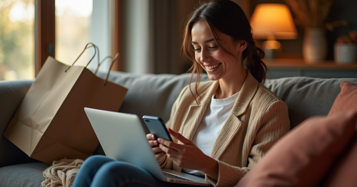 Cliente recebendo mensagem pós-venda personalizada em smartphone 