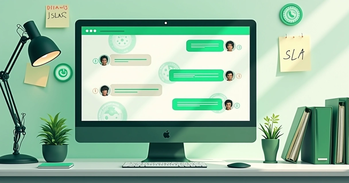 Fila organizada de atendimentos no WhatsApp 