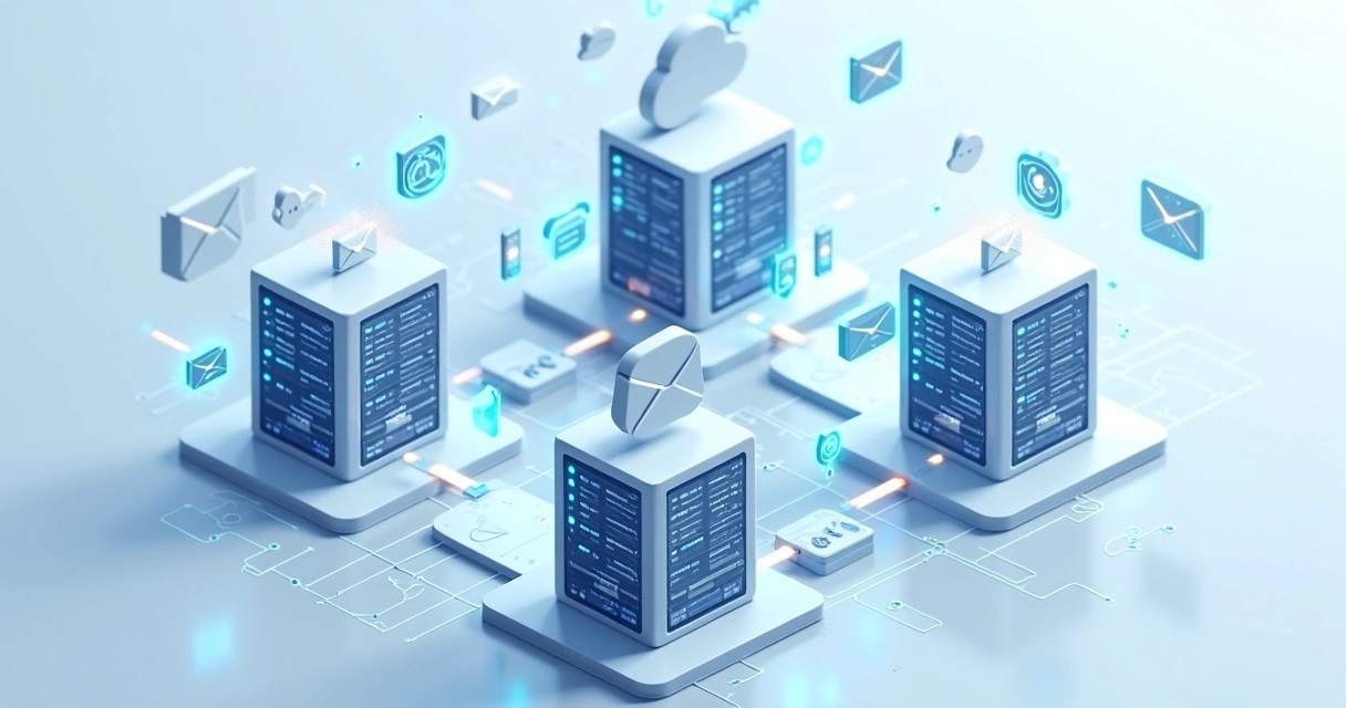 Arquitetura de servidores trocando mensagens por filas em nuvem 