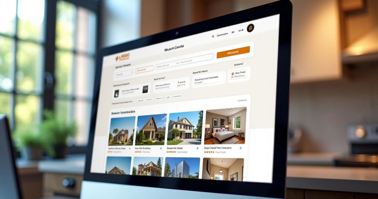 Tela exibindo filtros de busca de imóveis mobiliados online 