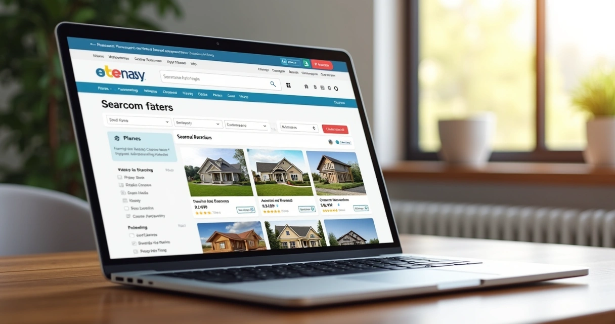 Tela de busca de imóveis com filtros aplicados 