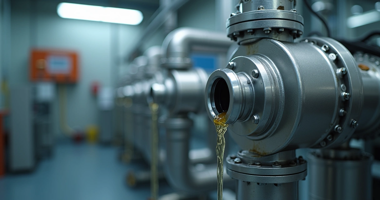 Filtro absoluto de óleo hidráulico instalado em operação industrial