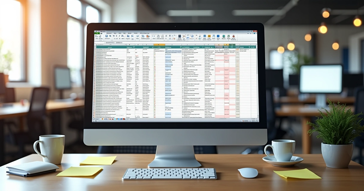 Planilha Excel exibindo filtros e segmentações em lista B2B 