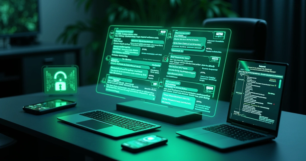 Matriz de filtros digitais protegendo dados sensíveis em interface de mensagens 