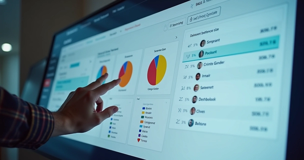 Mercado B2B: Guia Prático de Inteligência Comercial e Dados 3 Painel digital com filtros e lista de leads empresariais