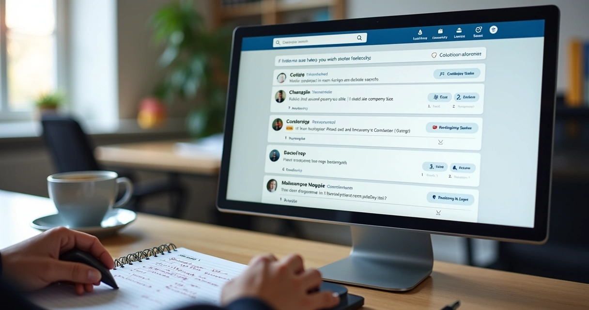 Tela mostrando filtros de pesquisa avançada no LinkedIn