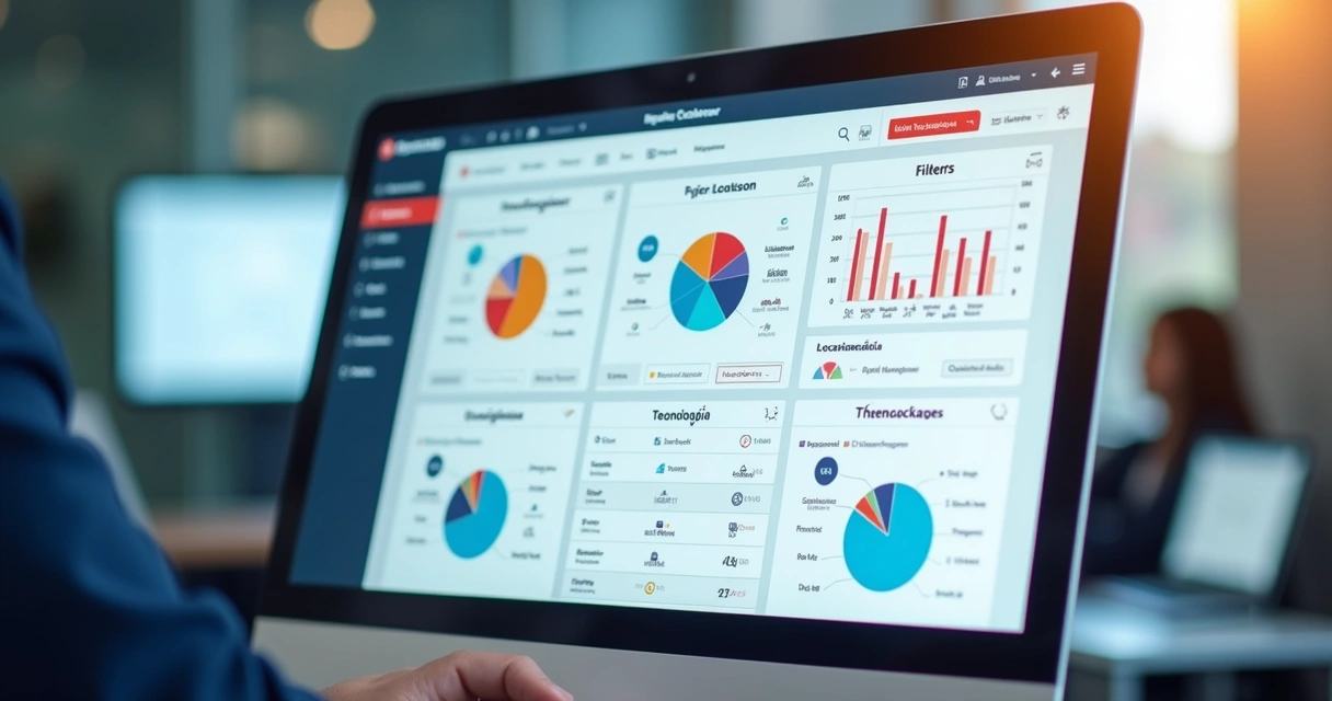 Tela mostrando filtros para segmentação de empresas por setor 