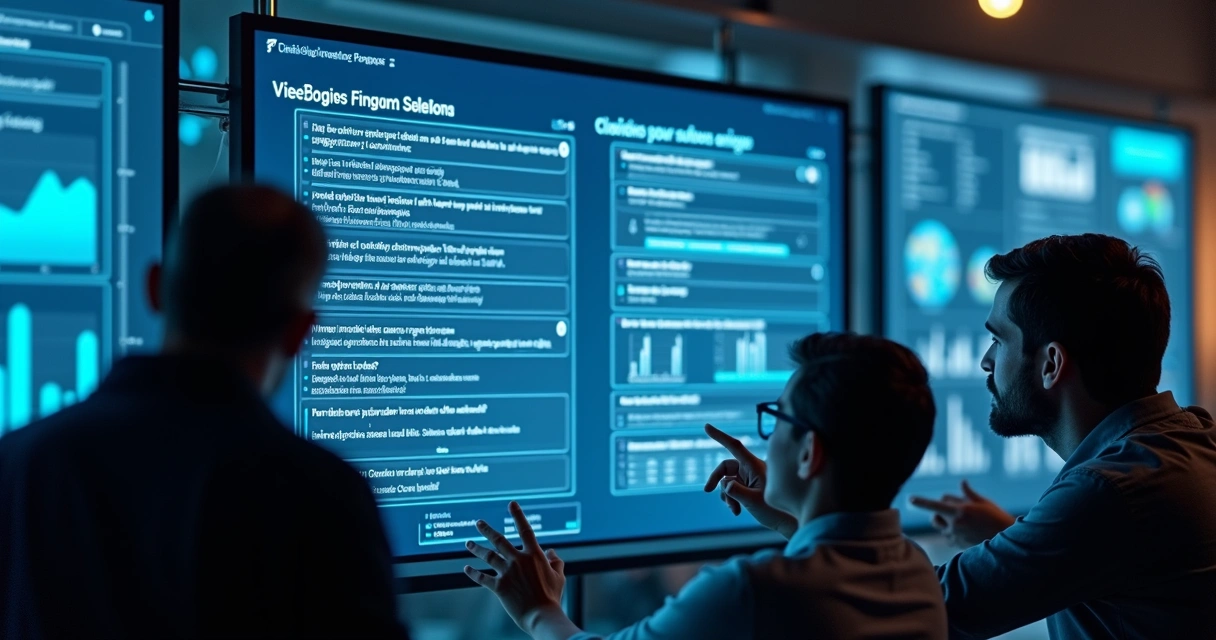 Painel digital exibindo perguntas frequentes sobre fintechs 