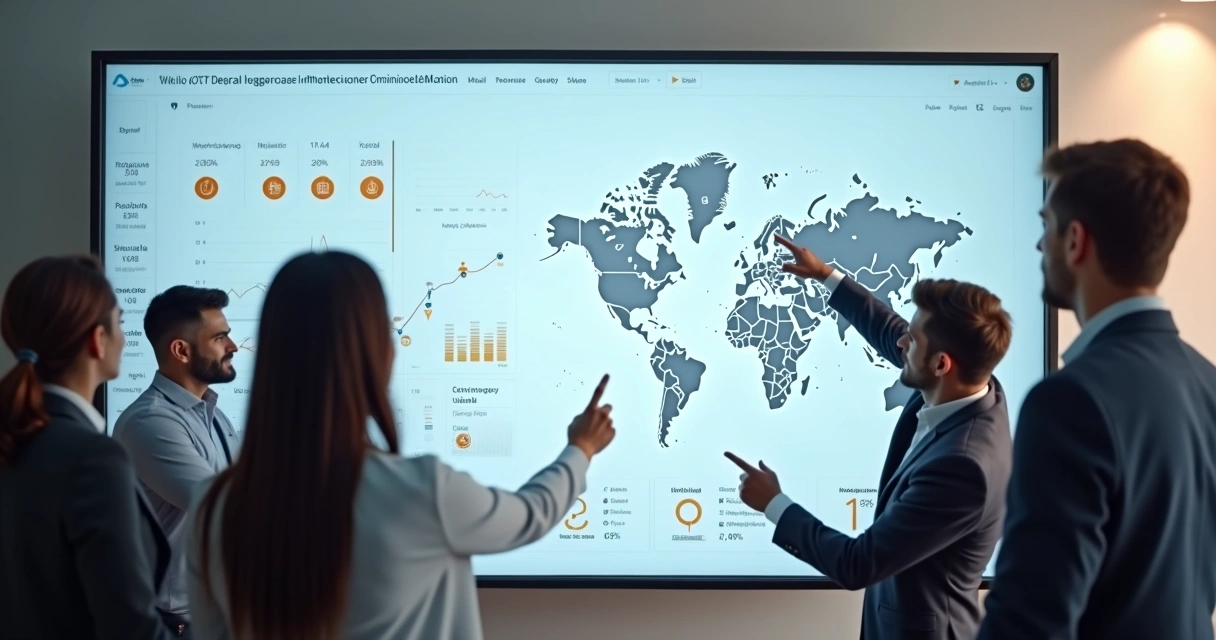 Equipe de fintech analisando painel de pagamentos digitais 