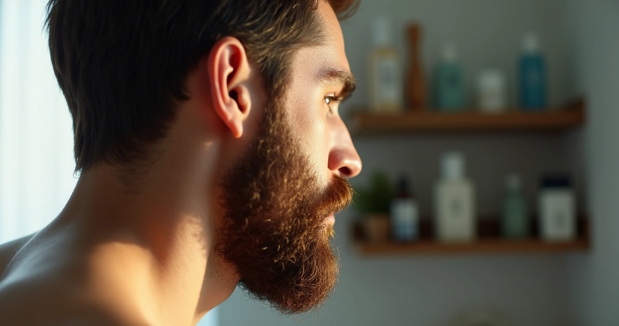 Barba e cabelo fortes com brilho 