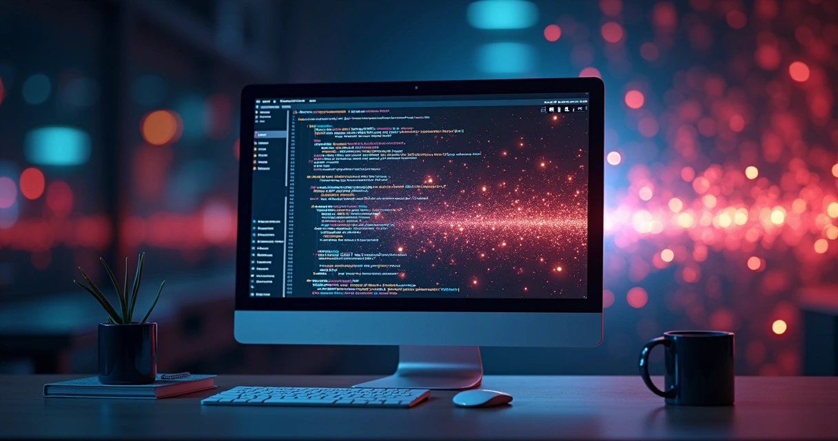 Ilustração de firewall protegendo site e monitor de computador 