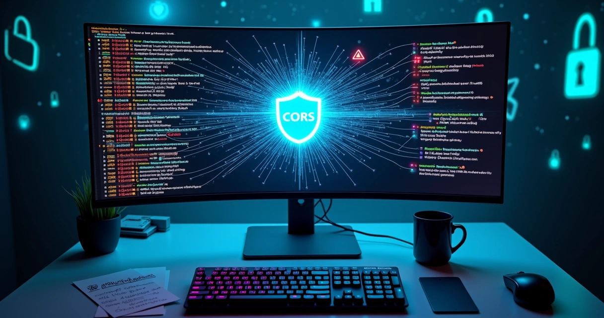 Painel mostrando bloqueio de requisições entre domínios diferentes 