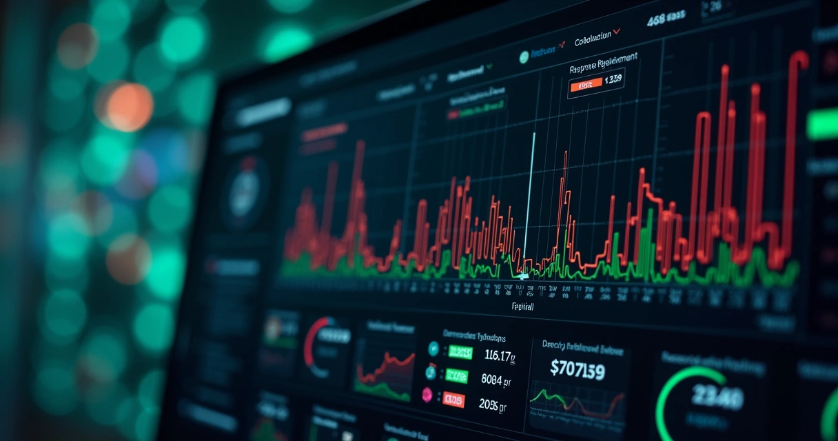 Tela de firewall com gráficos de acesso e notificações 