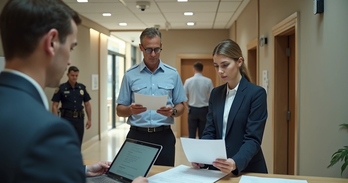 Fiscalização de documento em condomínio comercial
