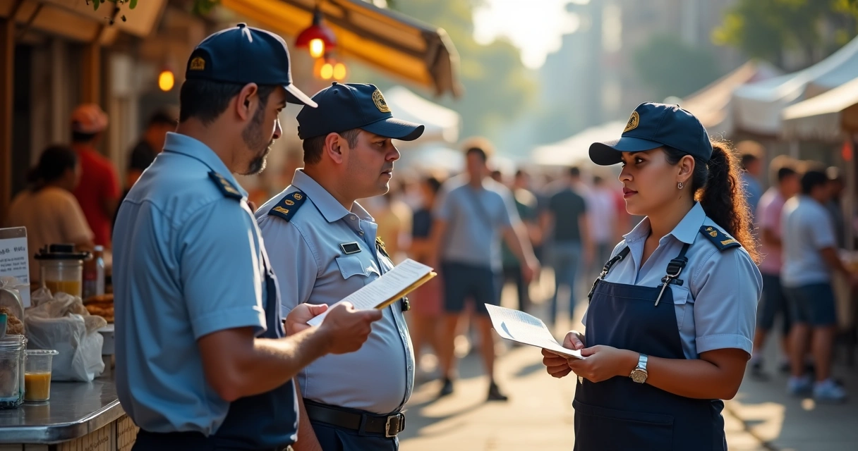Fiscalização em feira de rua no Paraná