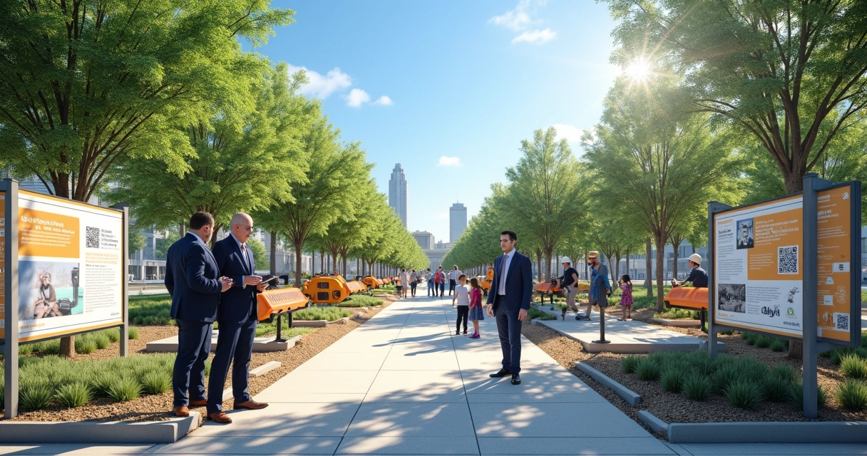 Fiscalização de obra de praça pública por vereadores 