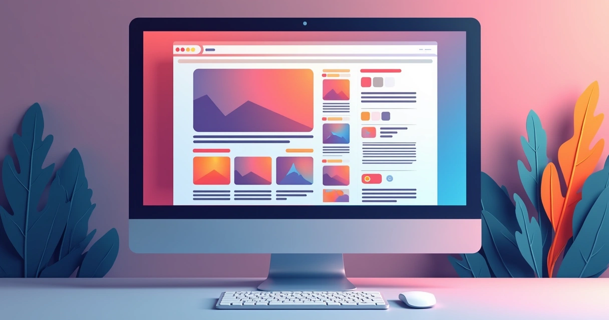 Exemplos de flat design e material design em telas digitais 