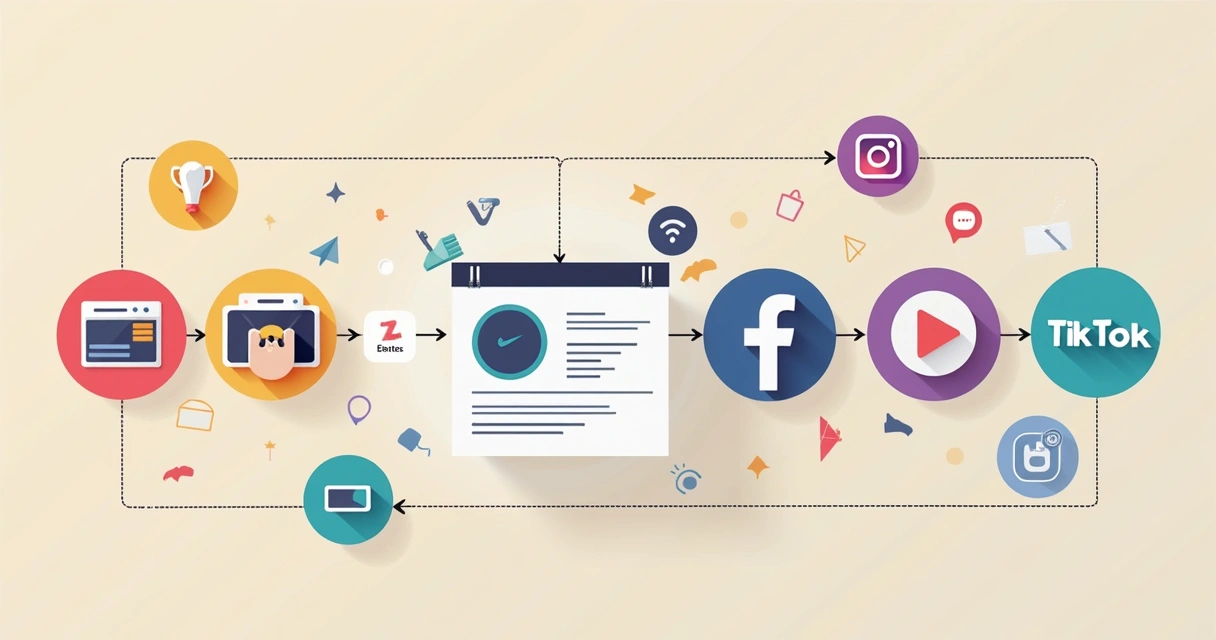 Fluxograma de agendamento de posts para redes sociais 