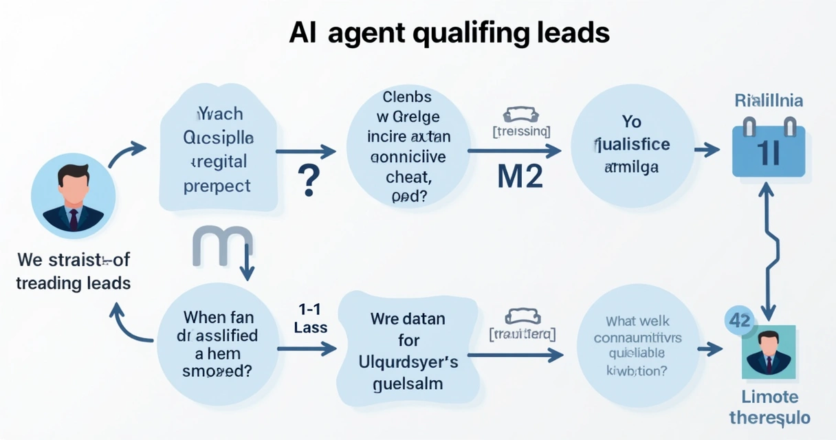 Fluxograma de agente de IA na qualificação de leads 
