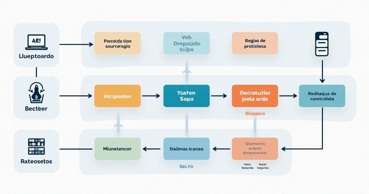 Fluxo de arquitetura de microSaaS em diagrama simples