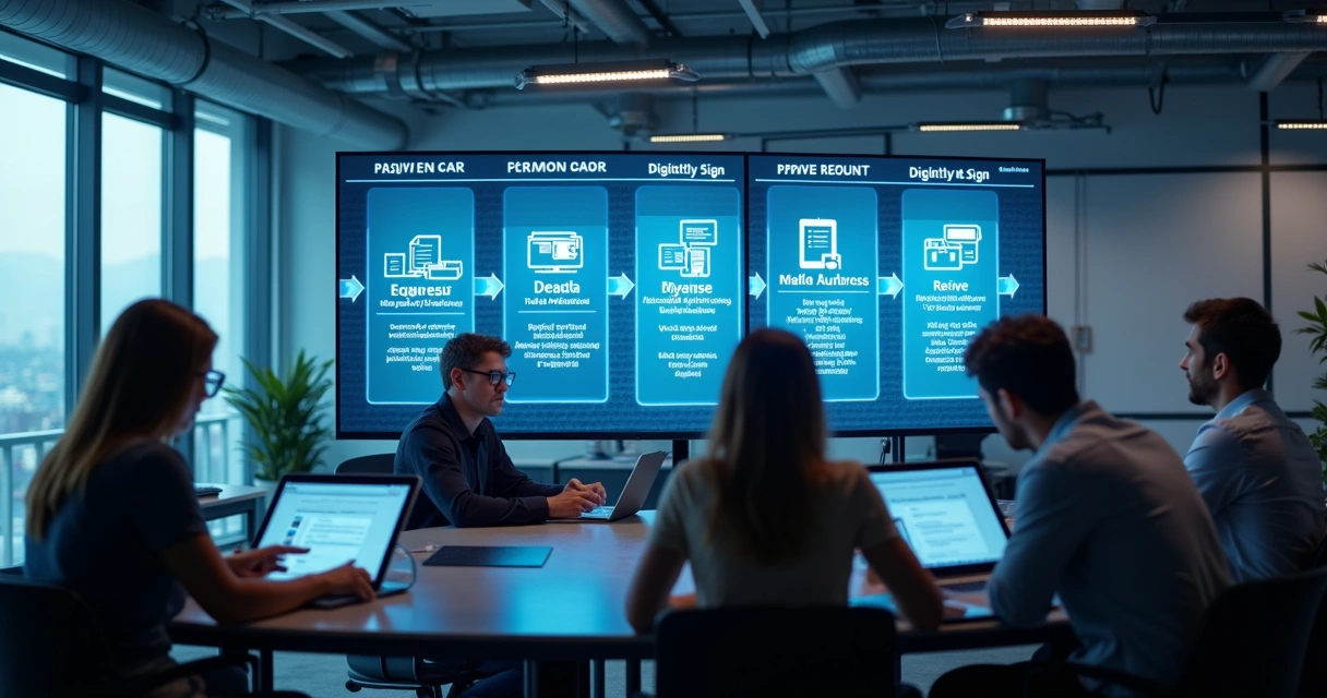 Fluxo digital de assinatura de contratos em uma empresa 