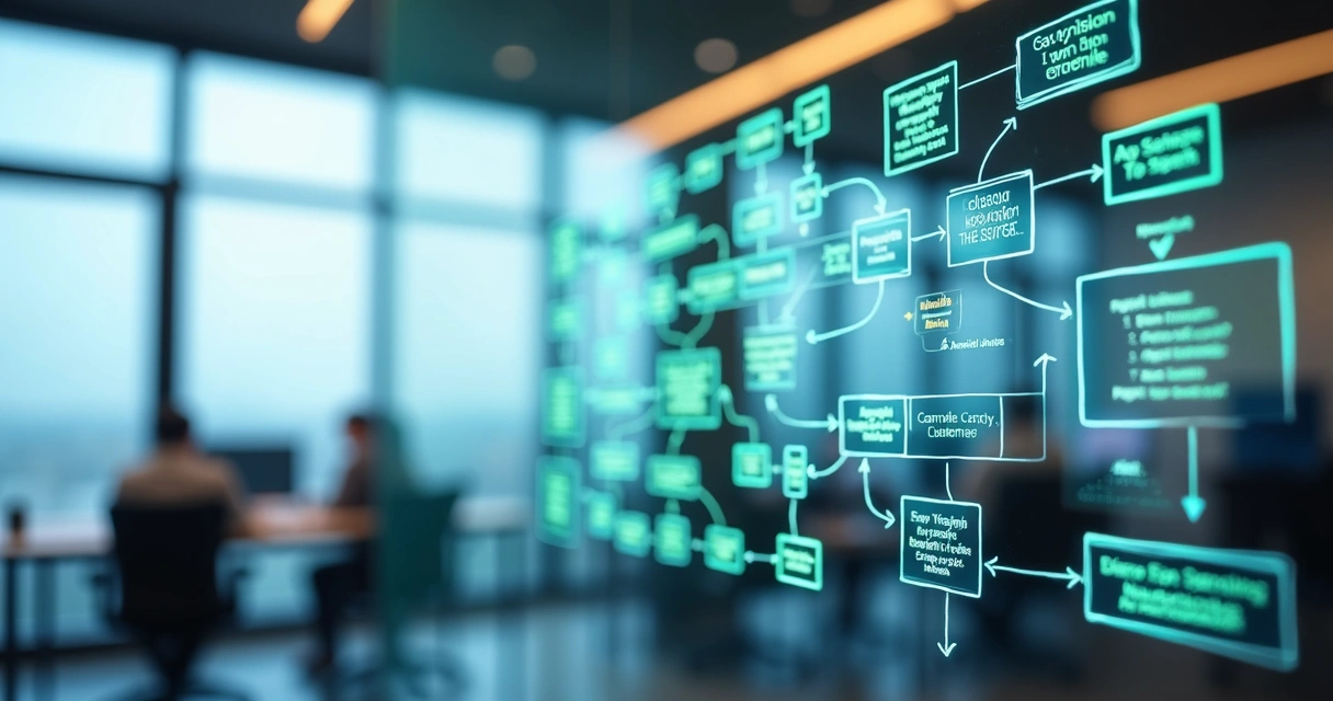 Representação visual de fluxo de atendimento automatizado com chatbot e agentes humanos 