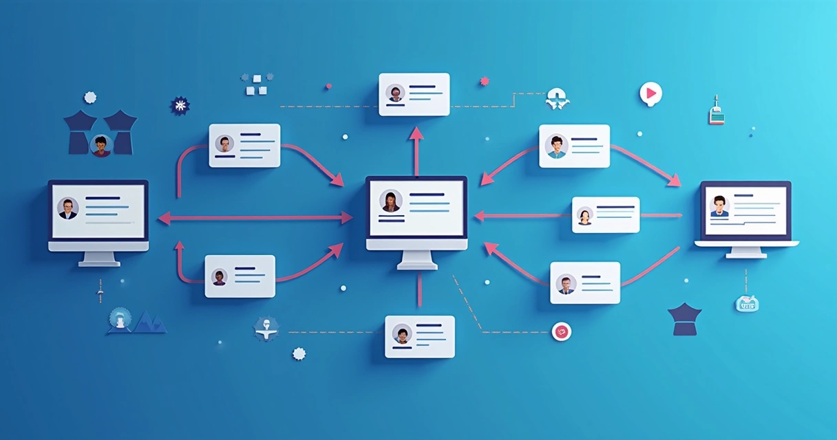 Fluxo digital mostrando automação do atendimento ao cliente em pequena empresa 