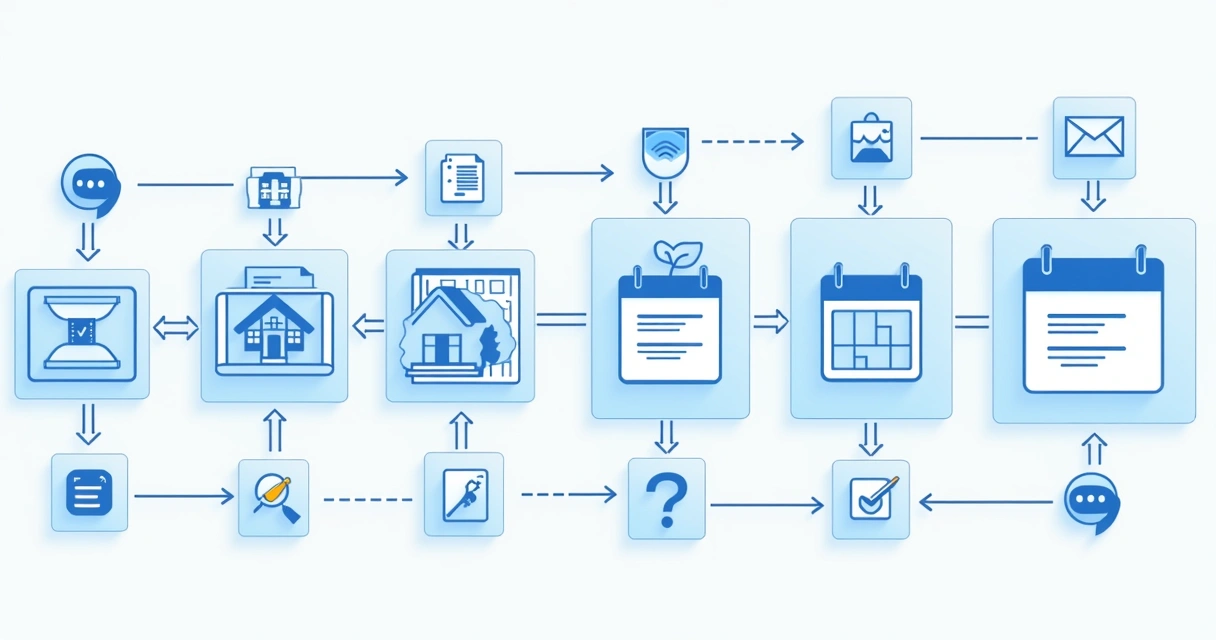 Fluxograma mostrando etapas do atendimento automatizado de imobiliárias via chatbot