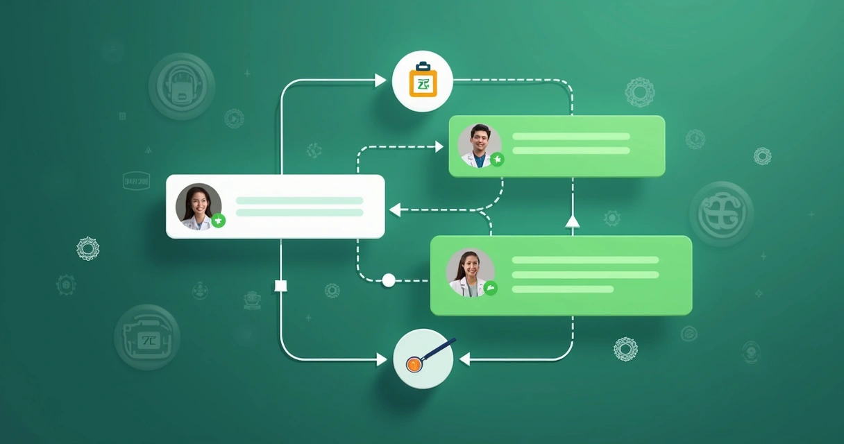 Diálogo de atendimento automatizado WhatsApp entre paciente e clínica