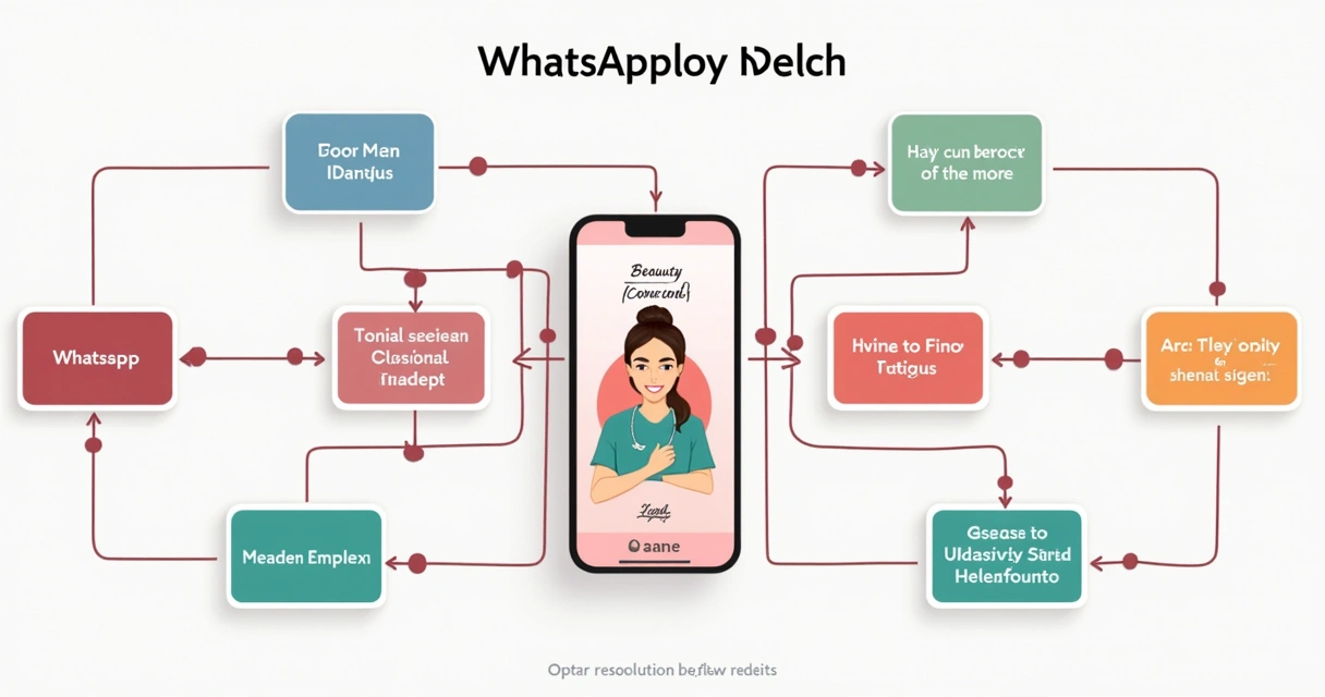 Fluxograma digital com etapas de atendimento automatizado via WhatsApp em clínica de estética 