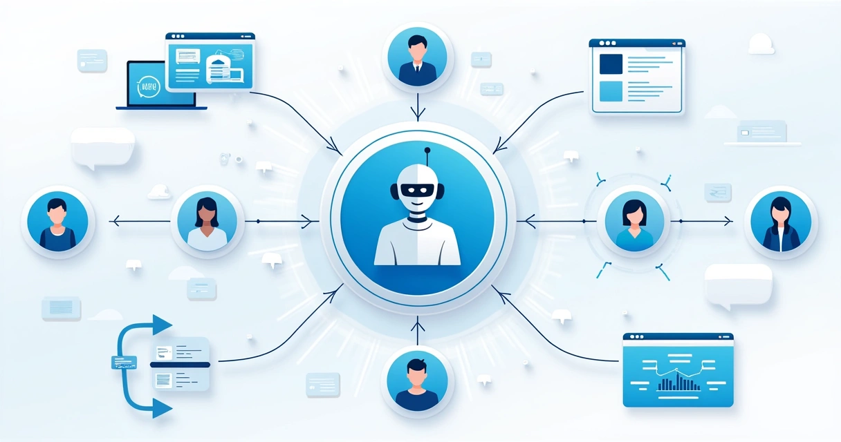 Fluxo de atendimento digital flexível com chatbot, pessoas e monitoramento de dados 