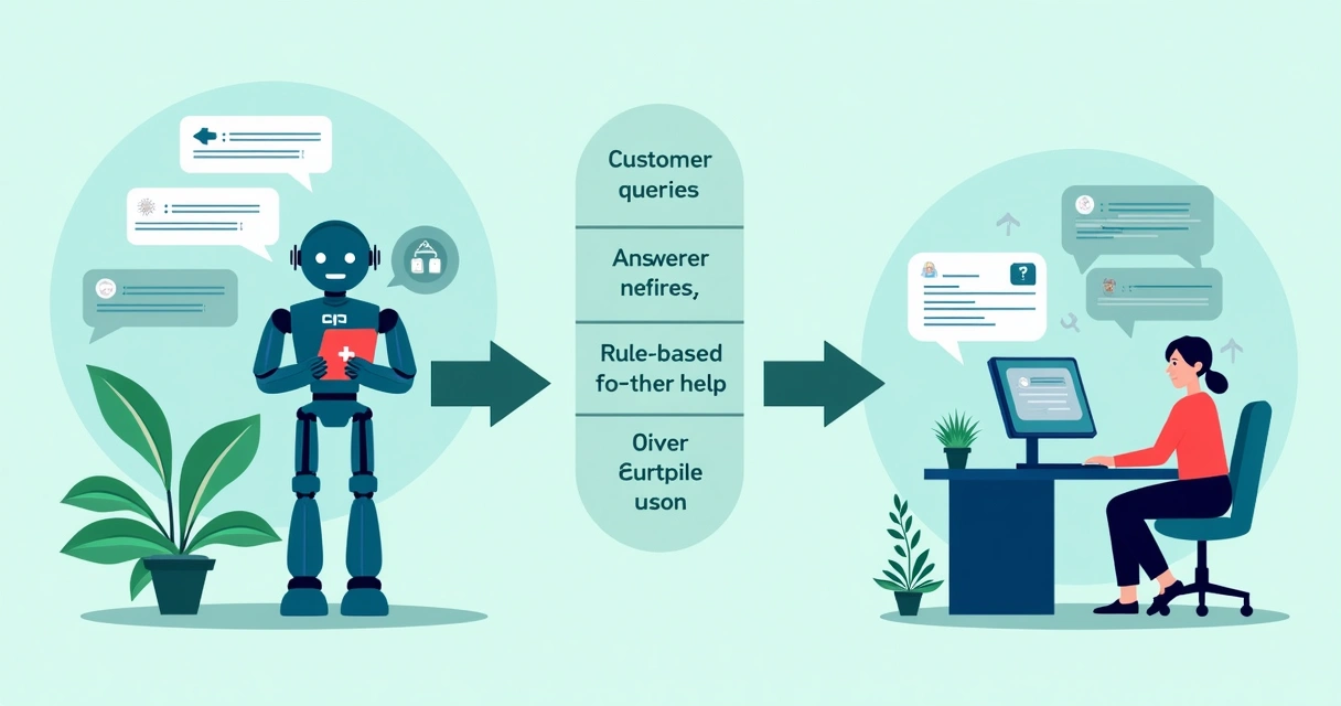 Fluxo de atendimento híbrido entre bot e humano 