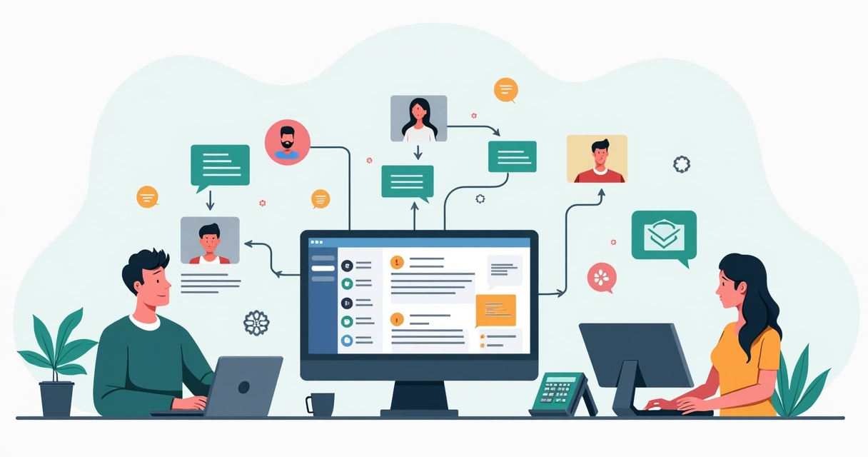 Fluxo de atendimento integrado entre WhatsApp, e-mail e telefone em uma loja de varejo 