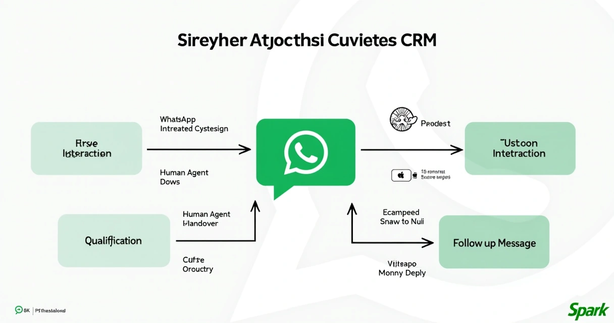 Fluxograma de atendimento no WhatsApp mostrando interação entre bots e humanos 