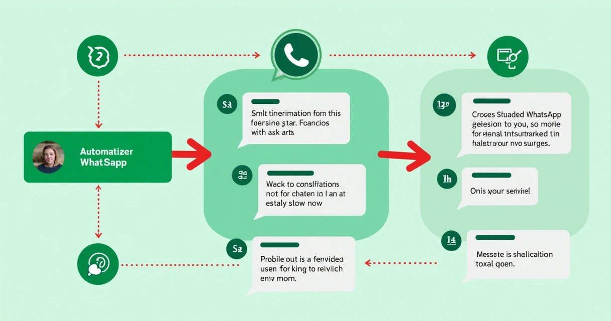 Fluxo visual de automação de atendimento no WhatsApp, mostrando etapas do contato inicial até o encaminhamento para venda 