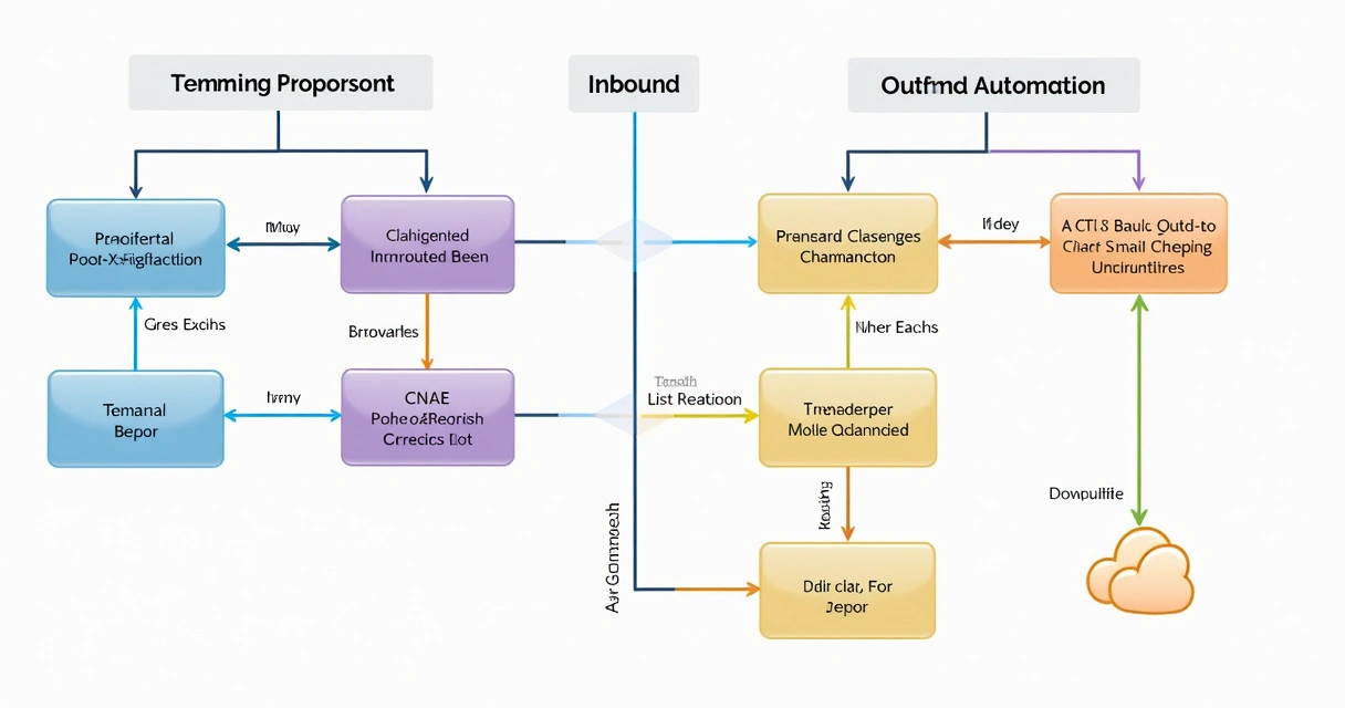 Fluxograma de automação inbound e outbound com listas CNAE 