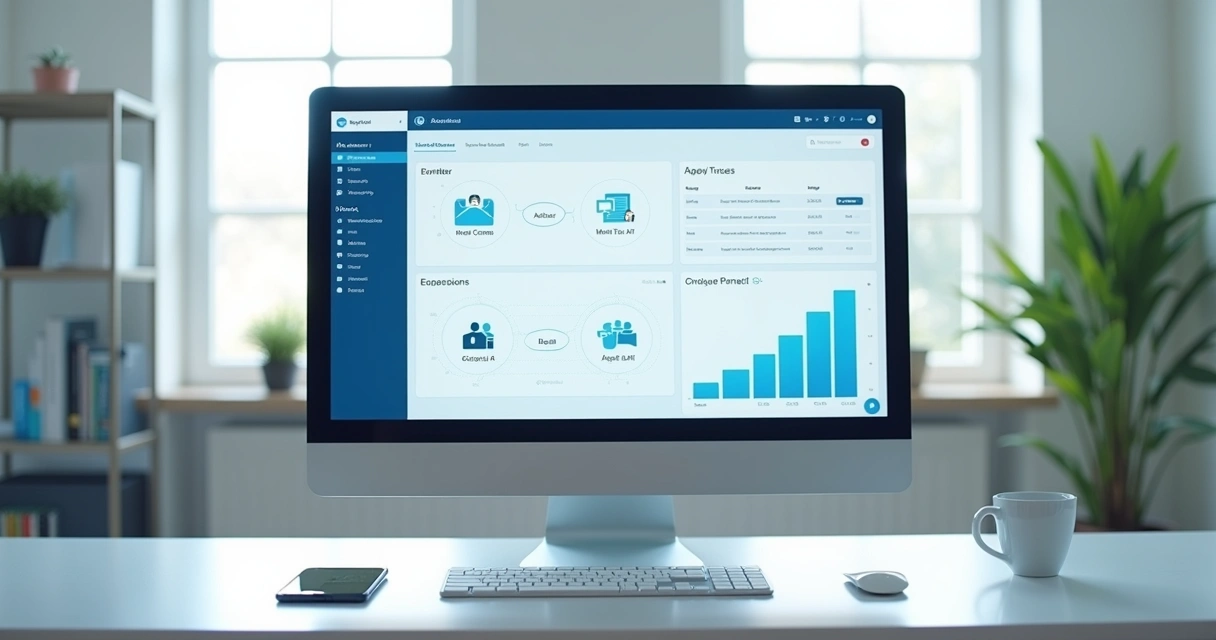 Diagrama simples de automação de processos de vendas usando software de IA