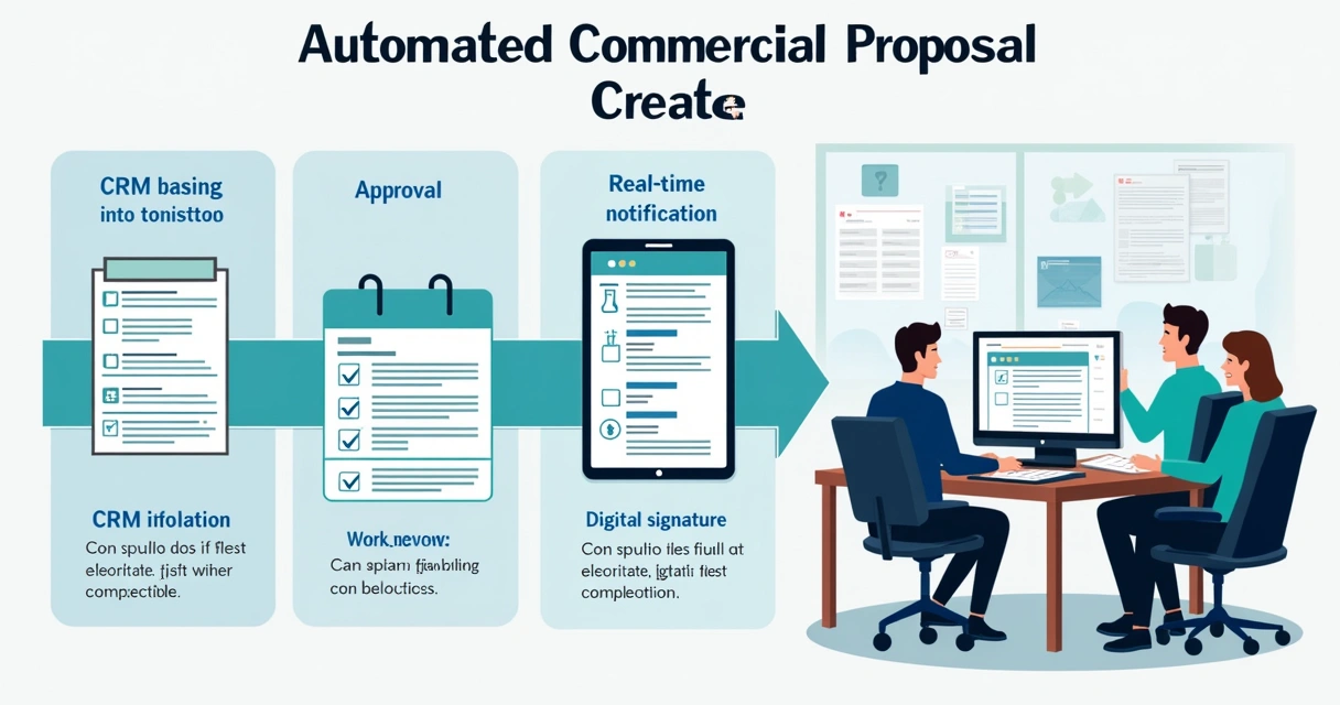 Diagrama de fluxo de automação de propostas comerciais 