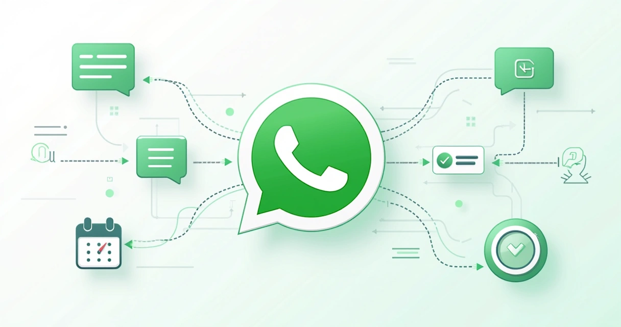Fluxo de automação mostrando WhatsApp integrado ao CRM 