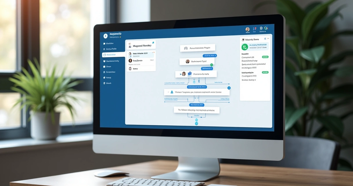 Tela de fluxo automático de atendimento do ChatPlus 