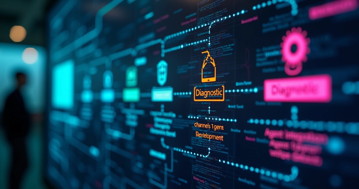 Fluxo de automação de atendimento com passos destacados 