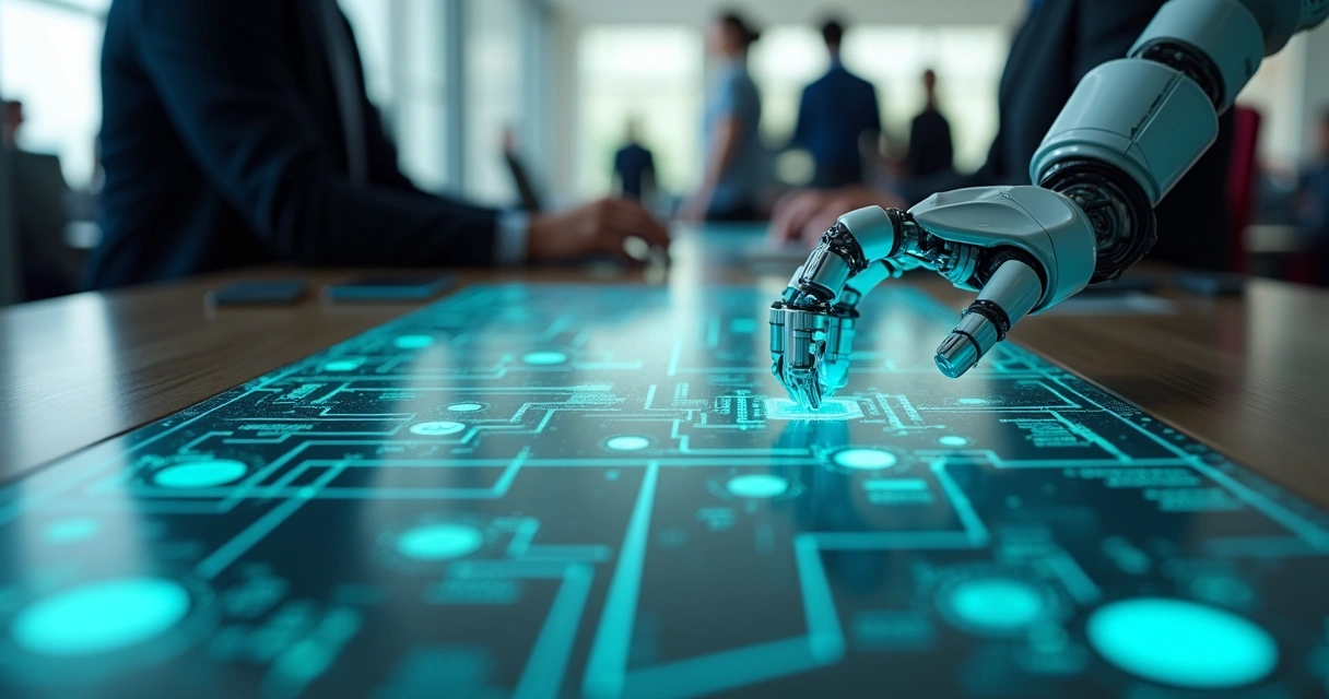 Esquema de fluxo de automação de processos em uma empresa 