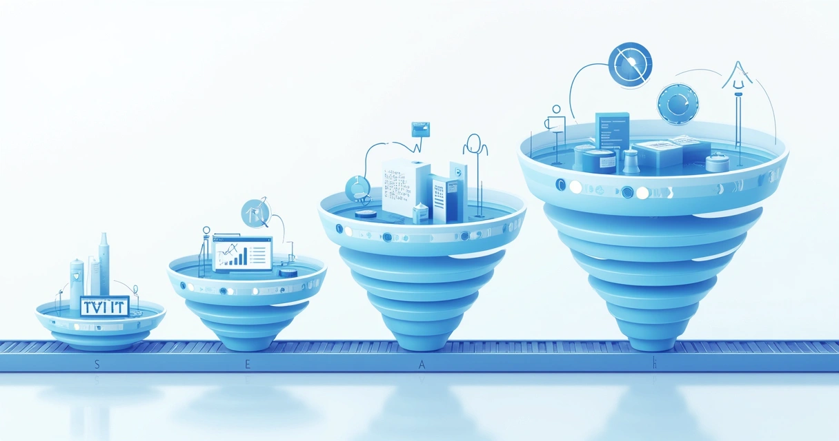 Fluxo visual da automação de leads em SaaS com etapas conectadas 
