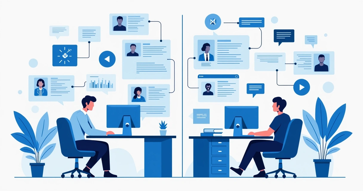 Fluxo de automação e personalização LinkedIn B2B 