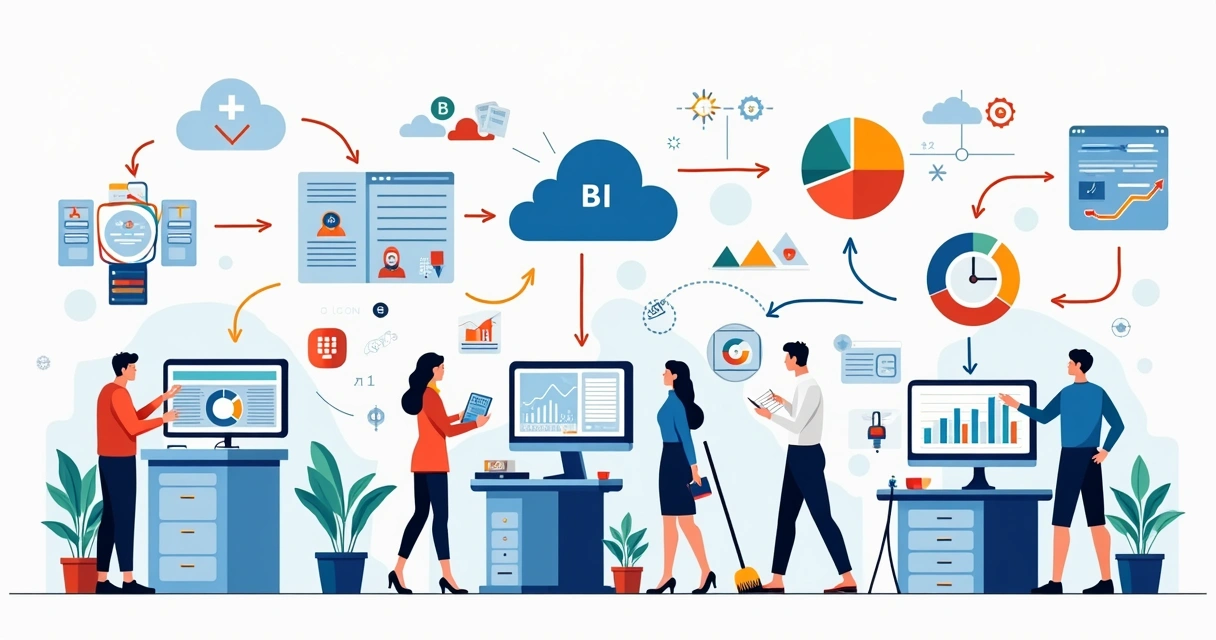 Etapas de um fluxo de Business Intelligence 