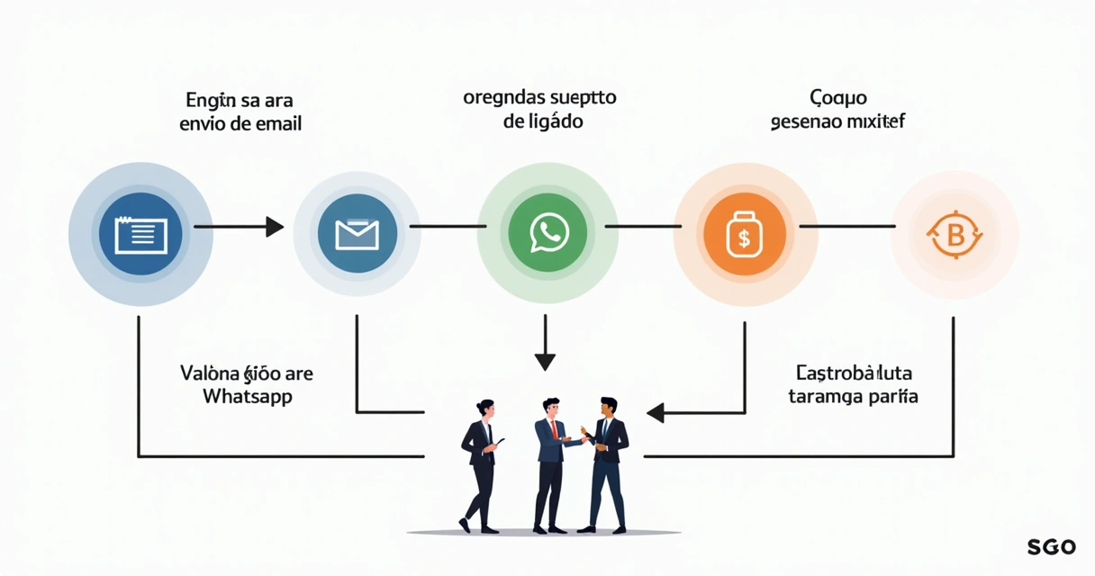 Fluxo de cadência automatizado para vendas consultivas com e-mails, whatsapp e tarefas