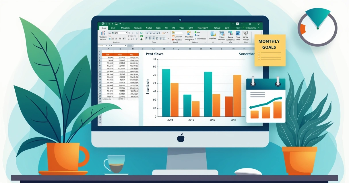 Análise de fluxo de caixa com gráficos e fórmulas 