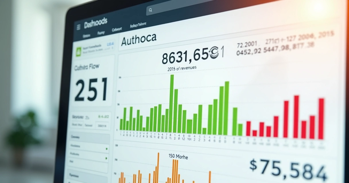 Plataforma digital exibindo fluxo de caixa de escola. 